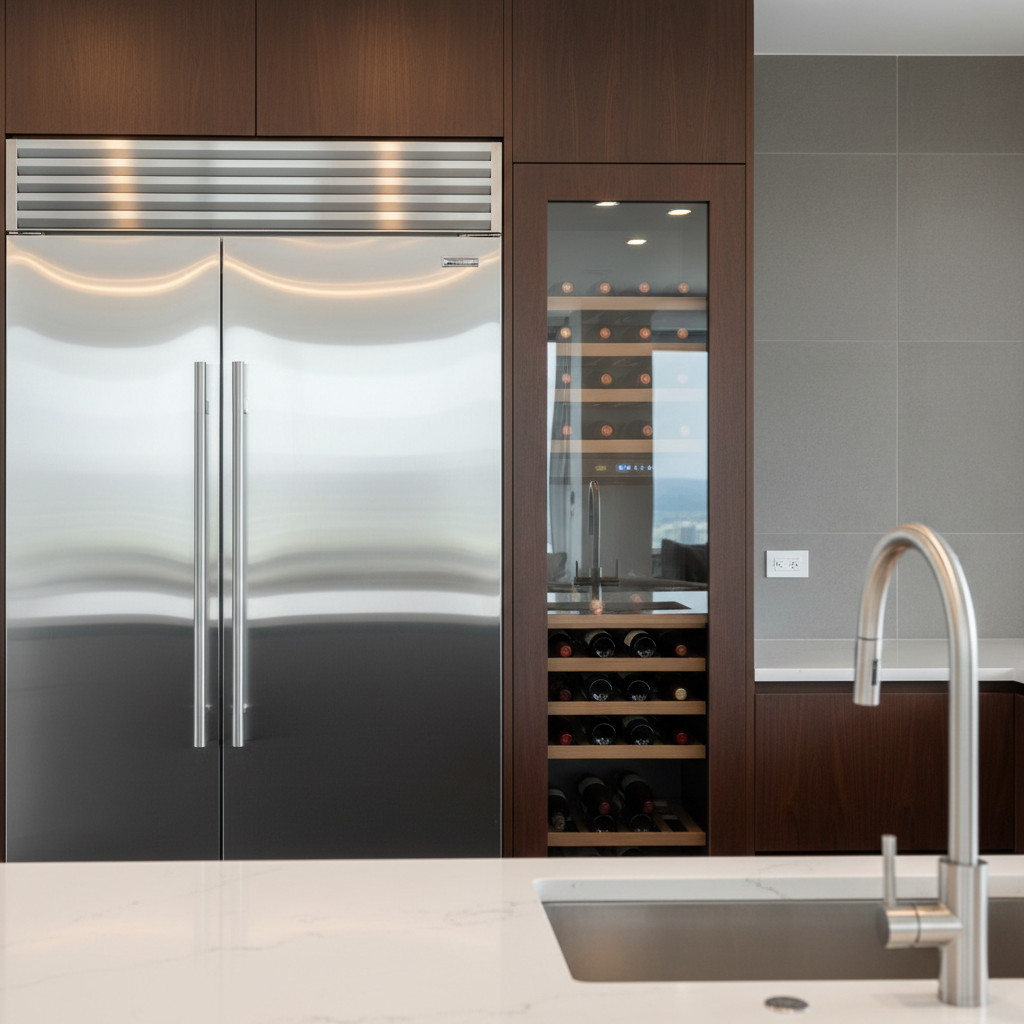 High-end kitchen appliances close up