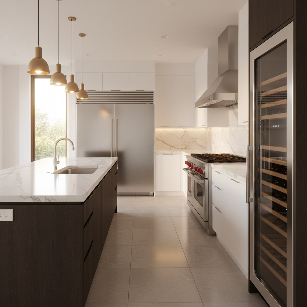Luxury kitchen with Viking-style appliances